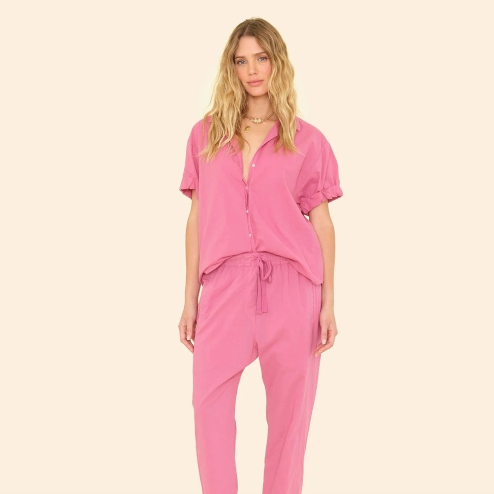 Barely worn Xirena Berry Rose Draper Pink Pant Linen Pants XS X-Small Hot Pink